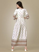 Rayon White Anarkali Kurta-1008